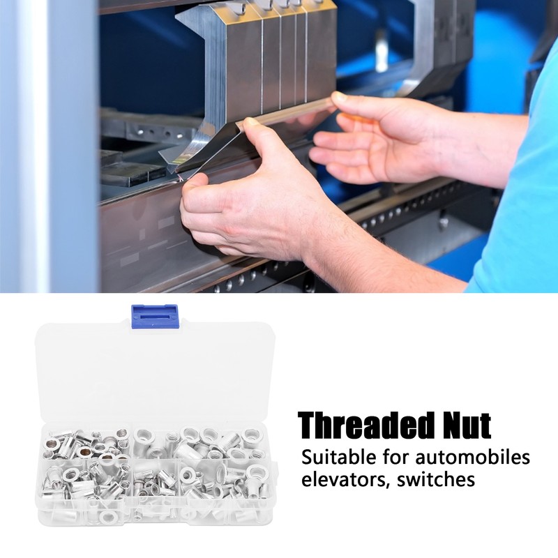 100pcs / box Aluminum Rivet Nut Threaded Rivet Insert Nut