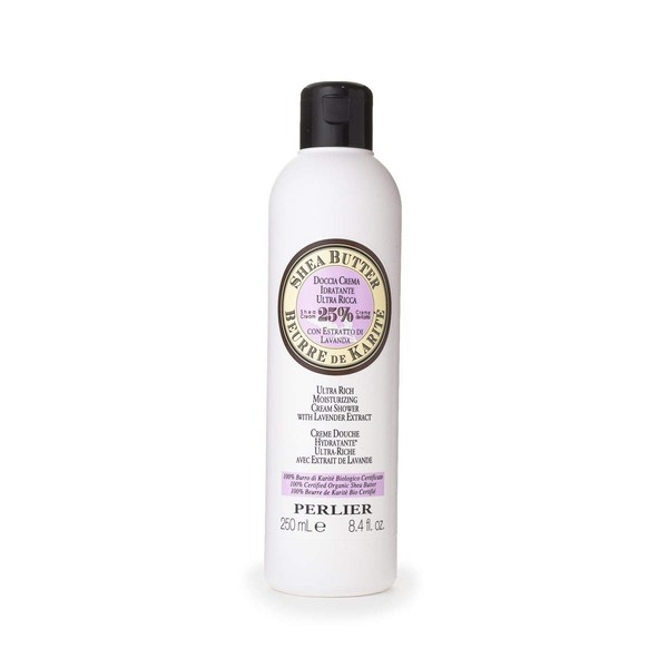 Perlier Shea Butter with Lavender Ultra Rich Bath Cream, 8.4