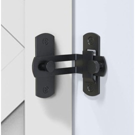 Barn Door Bathroom Lock Flip Pocket Door Lock Screen Door Stopper Lock Hook Eye Lock Bi-Fold Door Lock