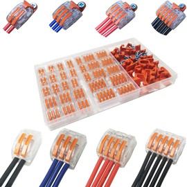 CTRICALVER 31 pcs Compact Splice Connector, One-Touch Connector, Stranded or Single Wire Connectable Connectors