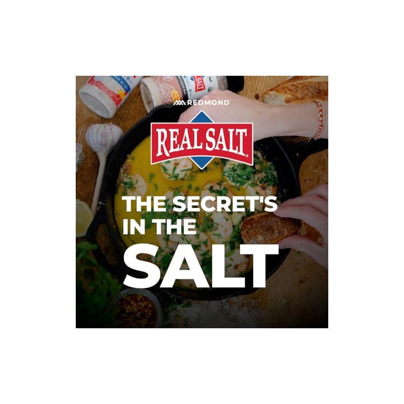 REDMOND REAL SALT, Sal Kosher Natural sin Refinar, 100% Pura,