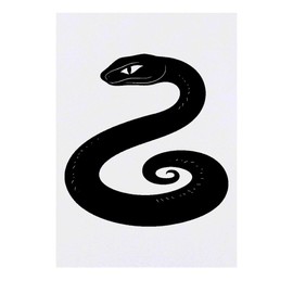 'Cartoon Snake Side View ' Temporary Tattoo - Water Resistant, Skin-Safe, Non-Toxic Transfer (TO00083533)