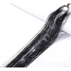 Sparkly 3D Hair Tinsel Glitter Synthetic Heat Resistant Extensions (Black)