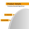 KOHROS Frameless Oval Mirror 20" x 28" Bathroom Wall Mirror