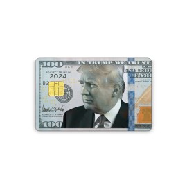 Istickerzpnw Credit Card Skins Trump Hundred Dollar Bill Vinyl Decal - Big Chip