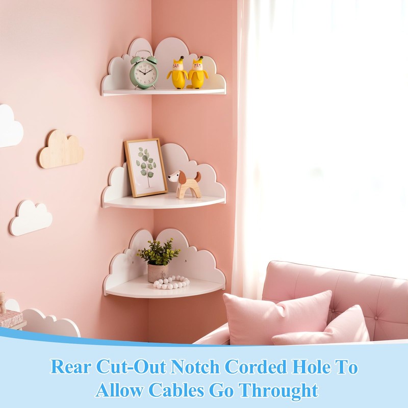 Cloud Floating Corner Shelves, Set of 3 Cloud Corner