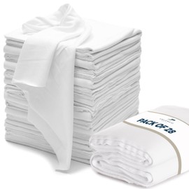 VALENGO New Lint Free Rags – 100% Cotton Cloth, Soft T-Shirt Rags, Lint Free Cloth for Staining Wood, Cast Iron, Dusting, Polishing, Painting and Cleaning – Reusable & Absorbent – 17”x17” (Pack of 28)