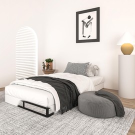 Qingzhou Qingzhou Box Spring Twin, 5 Inch High Metal Twin Box Spring Only, Heavy Duty Mattress Foundation with Fabric Cover, Easy Assembly, Quiet Noise Free, Non Slip, Black