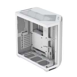 APNX V1 Dual-Chamber ATX Mid-Tower Airflow PC Case, Panoramic Glass Panels, 10 Fan Slots, 360mm Radiator Support, Front Angular Intake 16cmx2 Fan Bracket, GPU Mount, Cable Management, Type-C, White