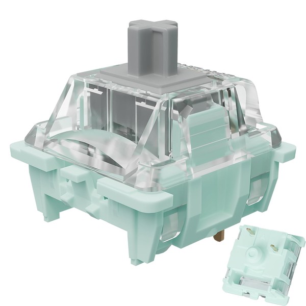 GUYEKS Gateron Jade Series Sliver Pre-Lubed 3-Pin 45gf Linear for