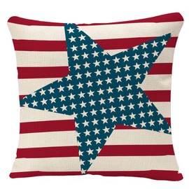 YGGQF Throw Pillow Cover 4th July Vintage American Flag Patriotic Ornate Amenrican Flag Throw Pillow Car Chair Home Decor Pillow Case Sofa Waist Throw Cushion Cover 18x18 Inches