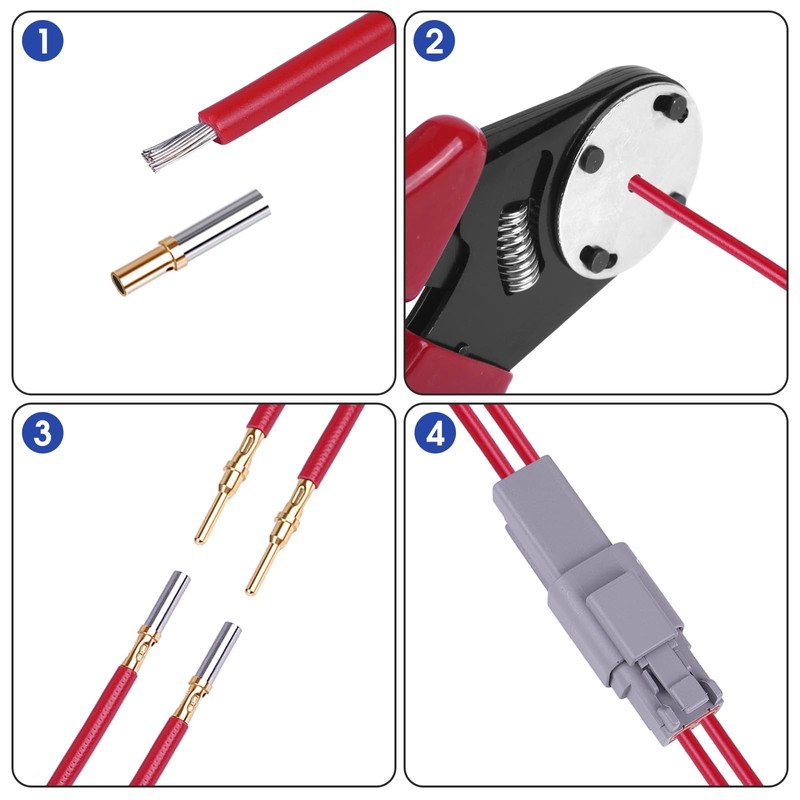 Deutsch Closed Barrel Crimper, Solid Barrel Contact & Circular Connector