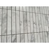 Stone Center Online Carrara White Marble 5/8x4 Rectangular Stacked Mosaic