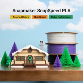 Snapmaker PLA Filament 1.75mm, 3D Printer PLA Filament for 50-300 mm/s High Speed Printing, Dimensional Accuracy +/- 0.02 mm, Clog-Free Filament for Most FDM Printers, 2.2lbs Grey