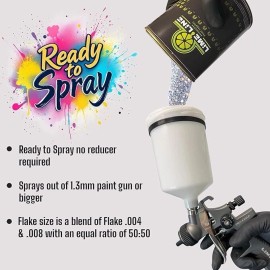 LiME LiNE Metal Flake Silver Basecoat - No Reducer Needed - 1 Quart