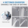 G-Promise All Metal Shower Diverter with Low Handheld Holder, 3-Way