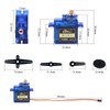 RCmall 4Pcs TS90MD 2kg.cm Micro Servo Motor Set Adjustable SpeedAngle