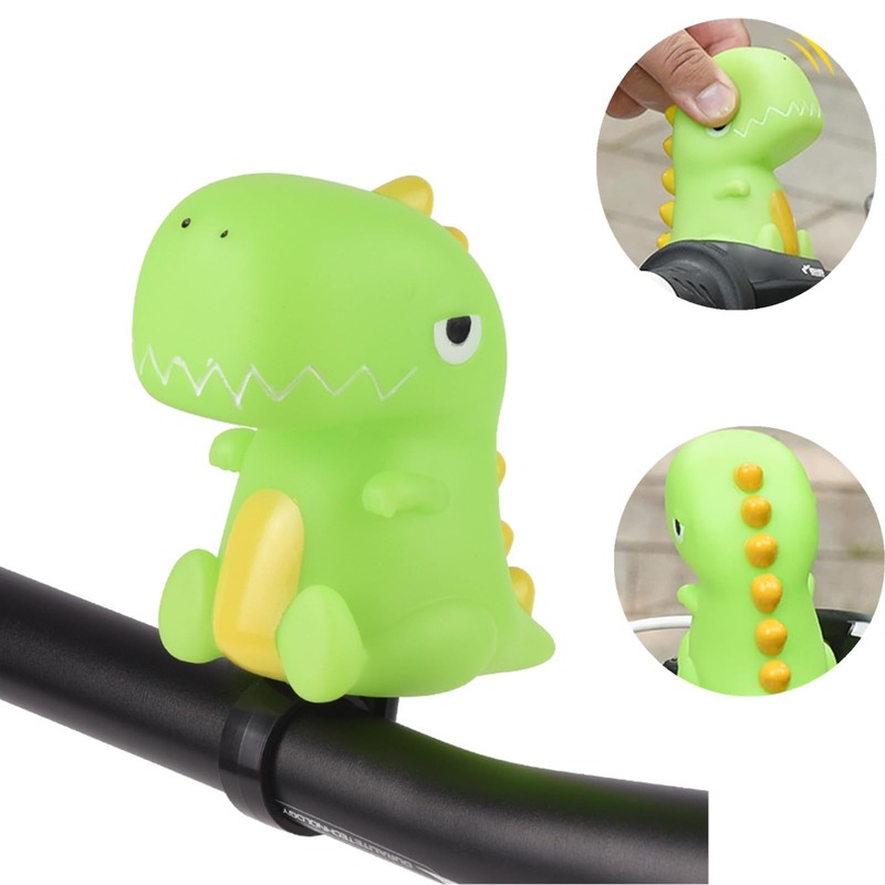 Dinosaur Bike Bell – Cute Bicycle Horn with Squeeze Bulb,