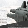 Fockety Seawater Screen Filter, ABS Plastic Transparent Housing Connections in