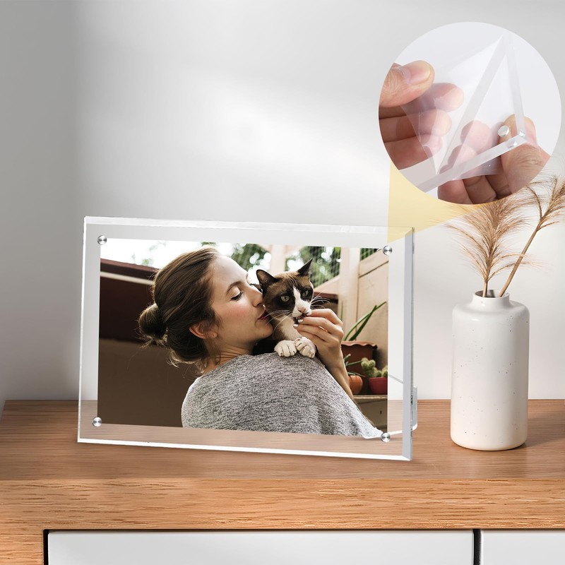 lalago Acrylic Magnetic Picture Frame, 20 x 25 cm, Frameless