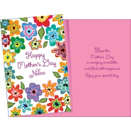 Chuck's Card-O-Rama - Mother's Day Card For Niece - MADE in USA - NEW! - Premium Card Stock - 5" x 7.75" - Packaged in Extra Sturdy Mailer - 34069