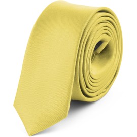 Ladeheid SP-5 Men's Narrow Tie, 150 x 5 cm - Canary Yellow