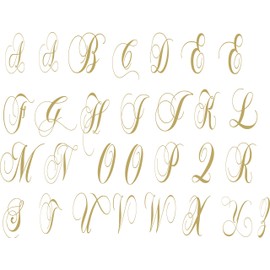 SEC Apparel Iron-On 3" Chopin Letters (Gold)