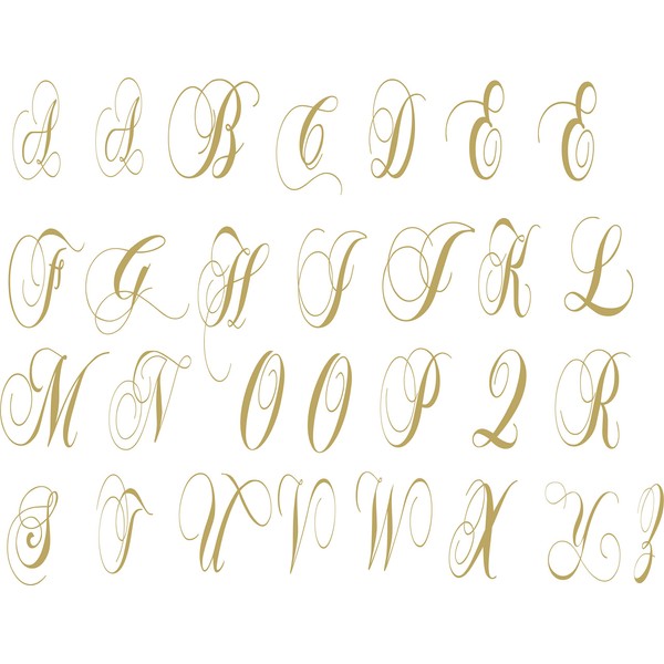 SEC Apparel Iron-On 3" Chopin Letters (Gold)