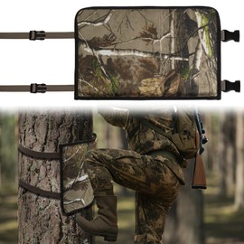 16*11in Knee Cushion for Saddle Hunting with 57in Adjustable Strap Camouflage Tree-Hugging Dual Knees Lightweight Hunting Knee Pad Durable Comfortable Saddle Hunting Knee Protection Accessories for Men