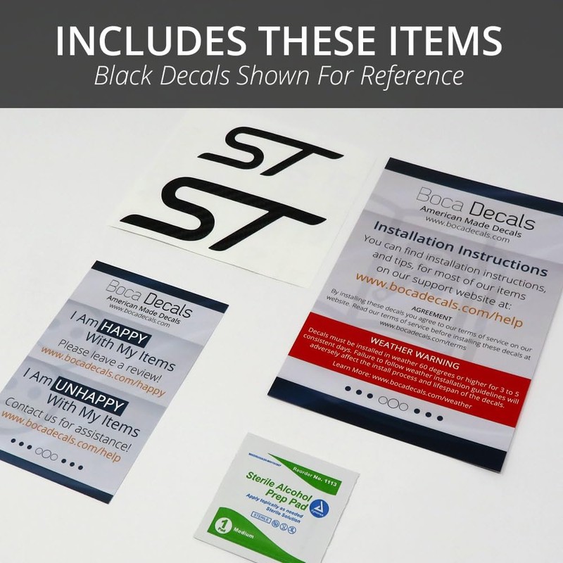 BocaDecals ST Emblem Insert Overlay Decals - Set of 2