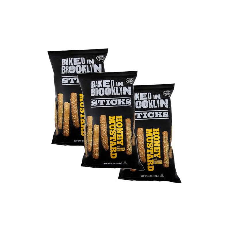 Baked in Brooklyn Honey Mustard Breadsticks with Sesame Seeds -
