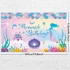 Mermaid Birthday Backdrop Party Decorations Mermaid Backdrop for Girls Birthday