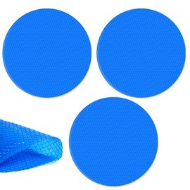 Wesiti 3 Pcs Solar Pool Covers Blankets Above Ground Inground Pool Solar Covers Heavy Duty Heater Warmers for Swimming Pools Hot Tubs Spa(8 ft in Diameter,Round)