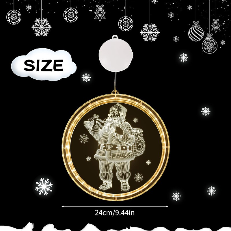 DAZZTIME Christmas Decorative Window Light, LEDs Christmas Lights Window with