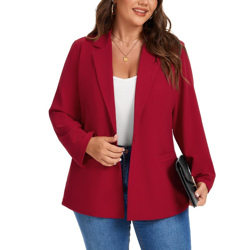 MINTLIMIT Casual Plus Size Blazer Women Long Sleeve Notch Lapel