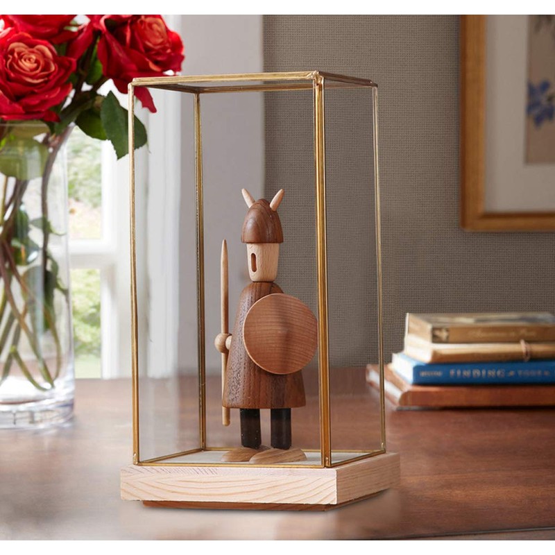 Viking Viking Viking Doll Figurine Scandinavian Style Wood Design (Natural