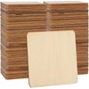 ZEONHAK 150 Pack 4 x 4 Inches Square Wood Slices
