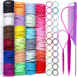 YGDZ Toddler Hair Ties 312PCS Baby Hair Ties 24 Colors, Small Elastic Hair Tie, No Crease Hair Bands, Ponytail Holders, Hair Accessories for Girls, Baby, Toddler