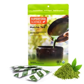 Matcha Ceremonial Grade, Pure Uji Matcha Powder Organic, 12 Unsweetened Organic Japanese Tea Packets, ECGC, L-Theanine, Chlorophyll in Green Vibrance Powder, Tasty Hot and Ice Green Tea, 2 g/packet