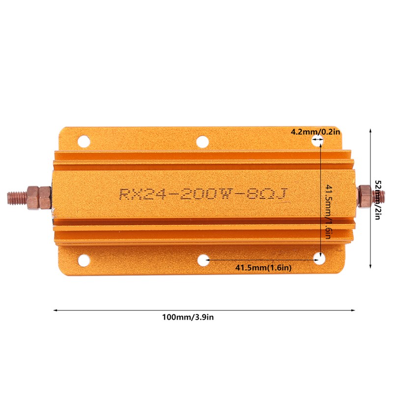 RX24 200W 8R High Power Resistor Aluminium Housing Professional Industrial
