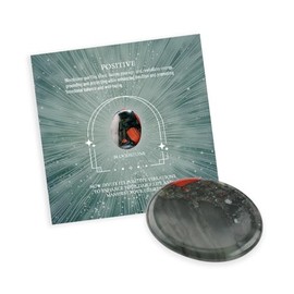 Bloodstone Inspirational Stones Natural Healing Crystal Positive Stone - Worry Stone for Anxiety and Stress Relief - Palm Stones for Meditation and Soothing Emotions, 1lb, Crystal, bloodstone