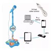 MARZSEFLO Infantil Karaoke Micrófono Juguete Con Base Bocina Luces