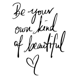 Inspirational Vinyl Wall Decals, Be Your Own Kind of Beautiful Quote Wall Sticker Wall Art Home Decor Wall Stickers for Living Room Bedroom Office Bathroom Girl Home Decoration (Black)
