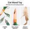 4 Refills Set for Cat Wand Toy - Carrot, Shrimp,