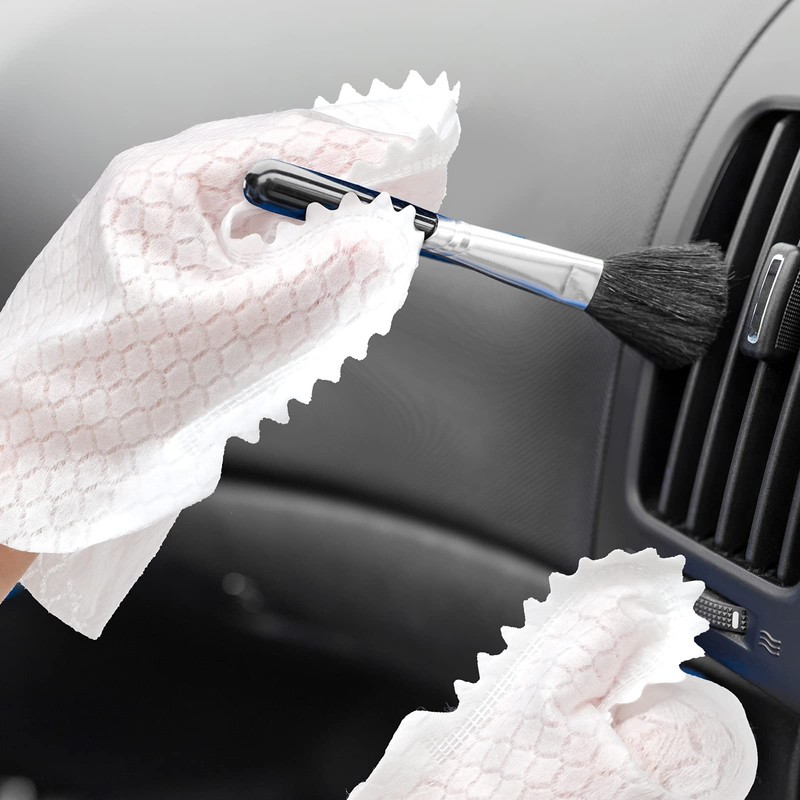 40 Pieces Microfiber Dusting Cloths Gloves, Dust Wipes, Feather Dusters,