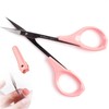 4 Inches Curved Sharp Blade Craft Scissors For Eyebrow Eyelash