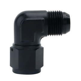 LokoCar 12AN Female to 12AN Male Flare Swivel Hose Fitting Adapter 90° Degree Aluminium
