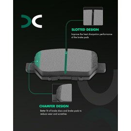 SCITOO SCITOO D1090 Rear Semi-Metal Brake Pads Sets Fit For Acura RL 2005 2006 2007 2008 2009 2010 2011 2012