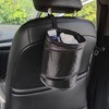 PENGYIP Collapsible Pop-up Car Trash Can, 2L Black Cloth &