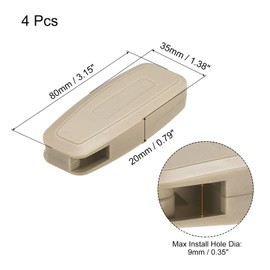 uxcell Blind Cord Weight, 4Pcs 80mm Curtain Window Shutter Beaded Blinds Chain Handle Roman Vertical Roller Shade Accessories, Brown